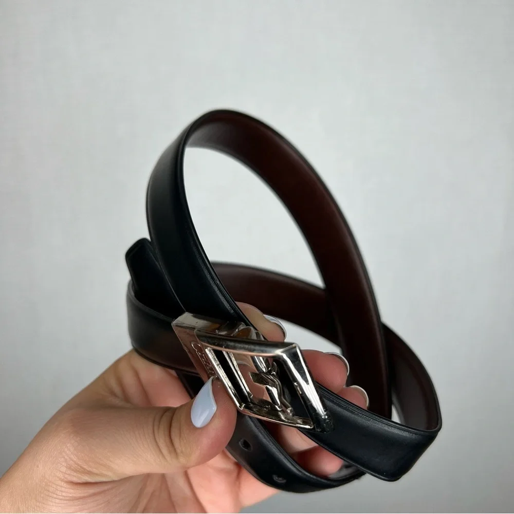 Chaps | Large 30-32 Brown Reversible Black Leather‎ Belt for Men